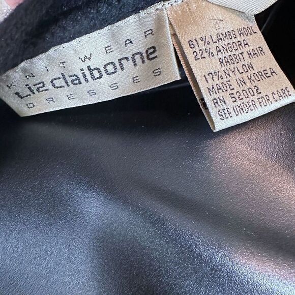 Vintage Liz Claiborne Angora Lambs Wool Cardigan Sweater Size 12 Petite - Picture 3 of 9